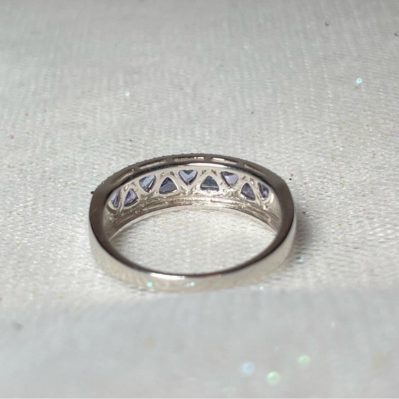 925 Silver Trillion Cut Tanzanite (December Birthstone) Ring Size 10 - Picture 10 of 16